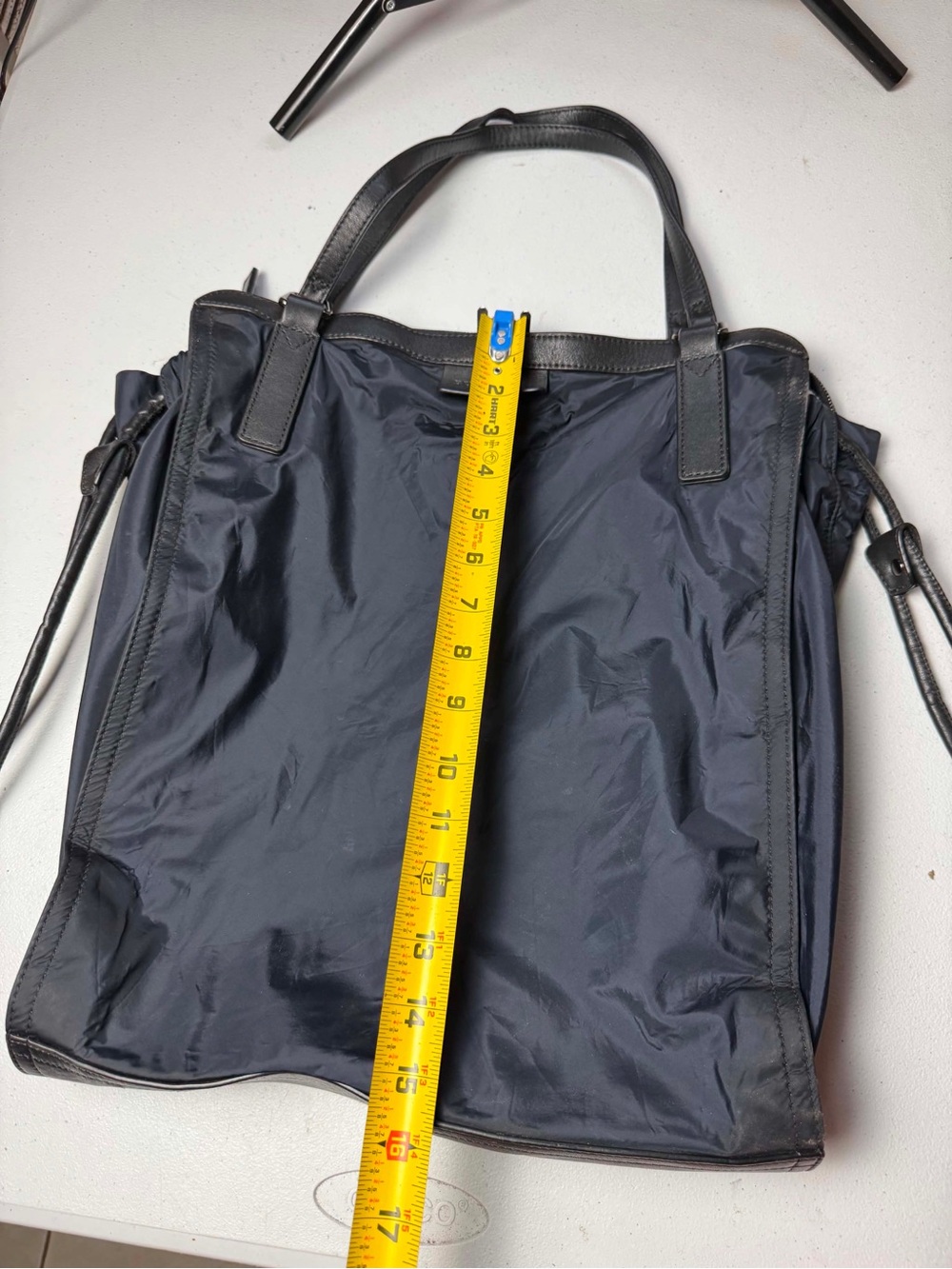Burberry | Black Blue Nylon Buckleigh Packable Shopper Tote Bag | Authentic - Picture 8 of 16